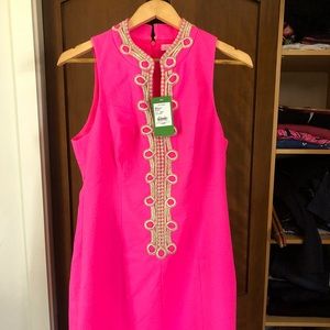 Lilly Pulitzer Hot Pink with gold embellished